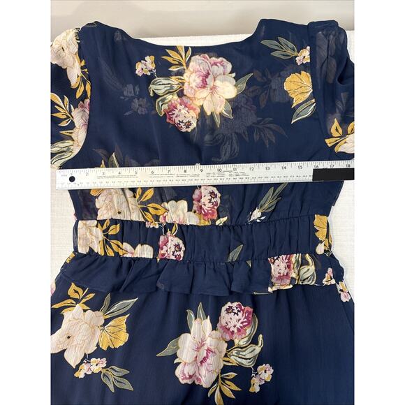 Babydoll Dress Baby Floral S Boho Romantic Long Sleeve Ruffle Waist - Picture 10 of 16